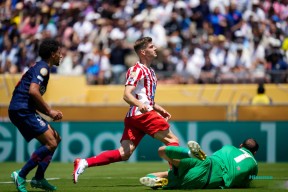 这是他从皇家马德里转会以来的第一个进球